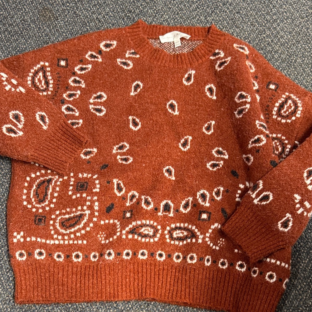 Chelsea & Theodore Rust Sweater